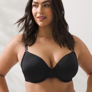Soma‎ Vanishing 360 Perfect Coverage Lace Trim Bra Black 32DD